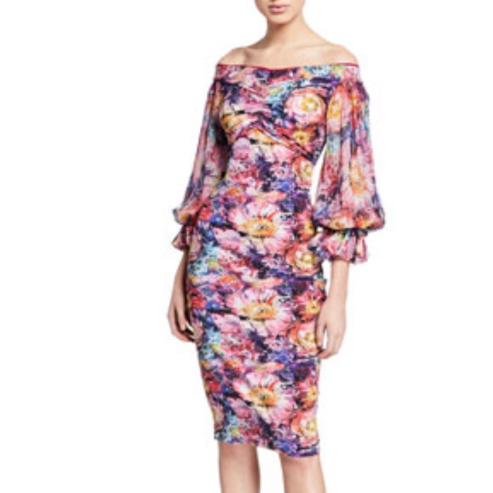 La Petite Robe Di Chiara Boni Maber Blouson-Sleeve Dress 2, Illusion GG Print